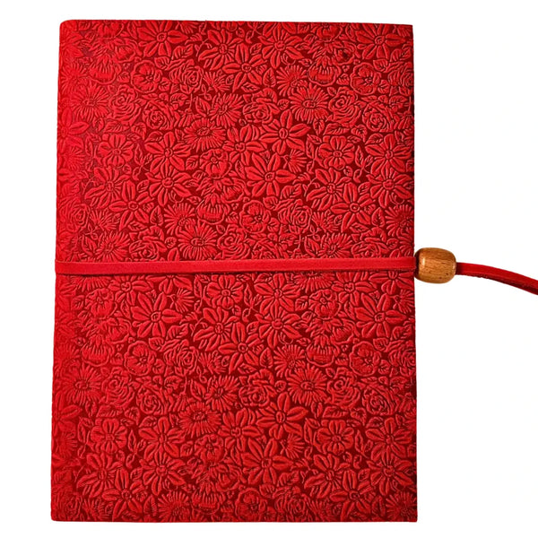 Agenda Scolastica “Decoro Fiori” – Planner A5 (14,5 × 21 cm) 2025/26 in Pelle Made in Italy