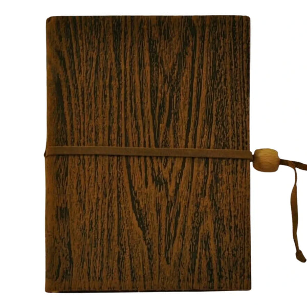 agende artigianale in palle effetto legno color marrone